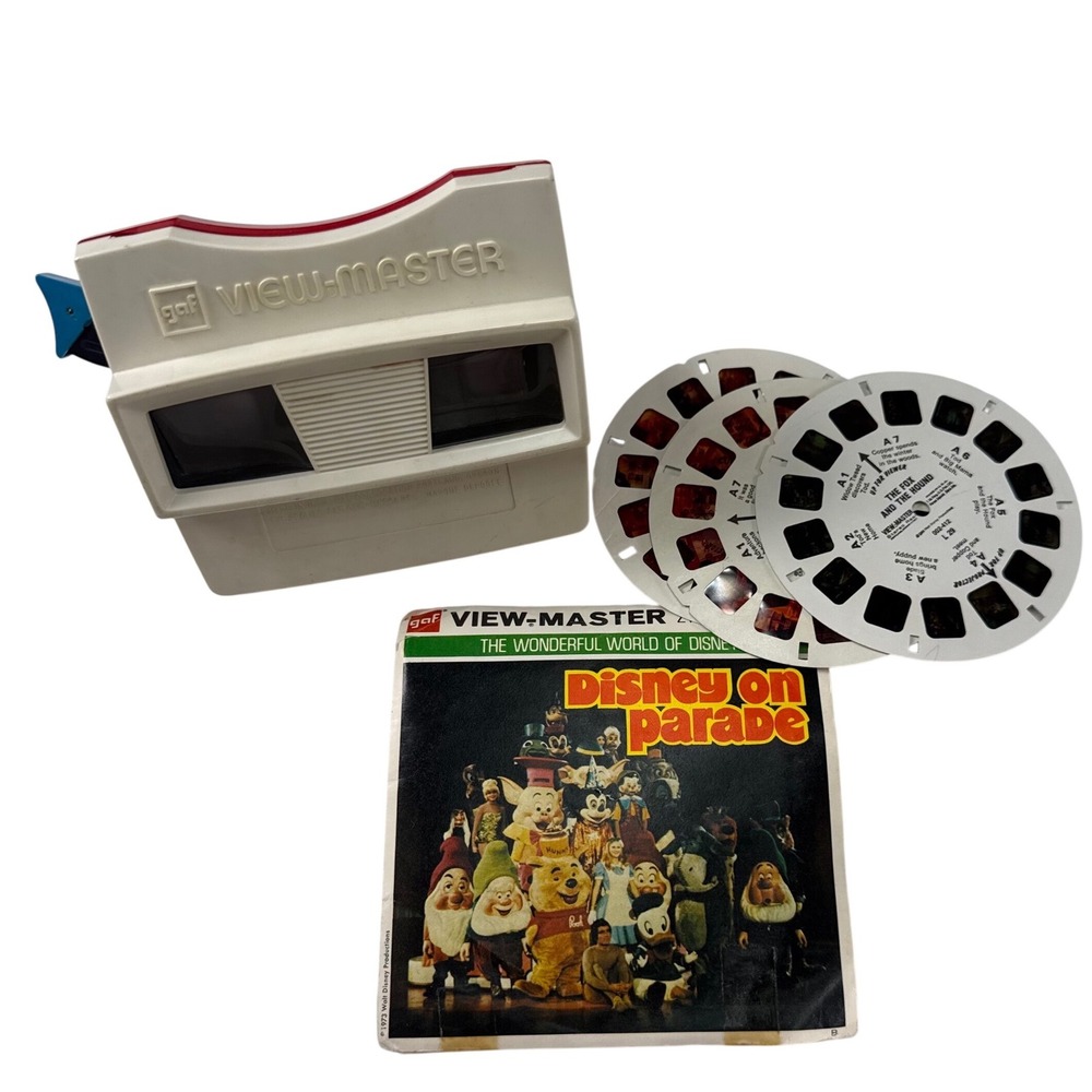 Vintage 70s GAF View-Master Viewer Disney on Parade Curious‎ George Fox Hound